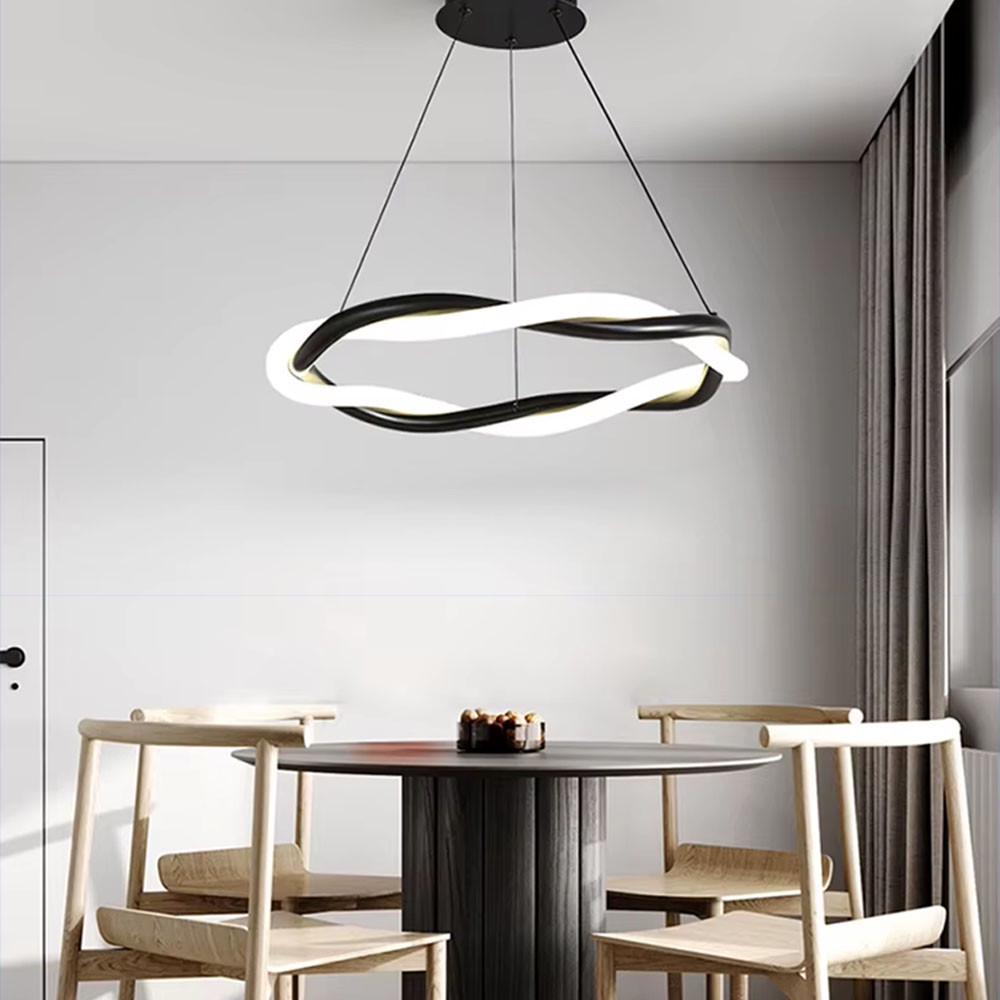 Люстра із чорним кільцем та обплетеним неоном Ø 60 см (JU 25-600 BK) - фото 1 Люстра із чорним кільцем та обплетеним неоном Ø 60 см (JU 25-600 BK) - фото 1