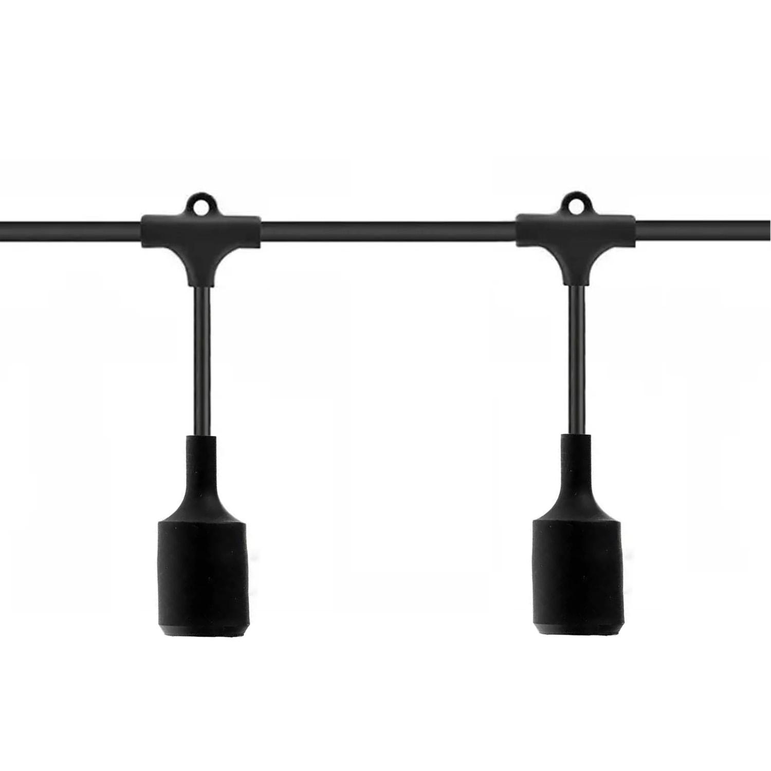 Гирлянда с силиконовыми патронам 100/2 1 м Черный (7465)