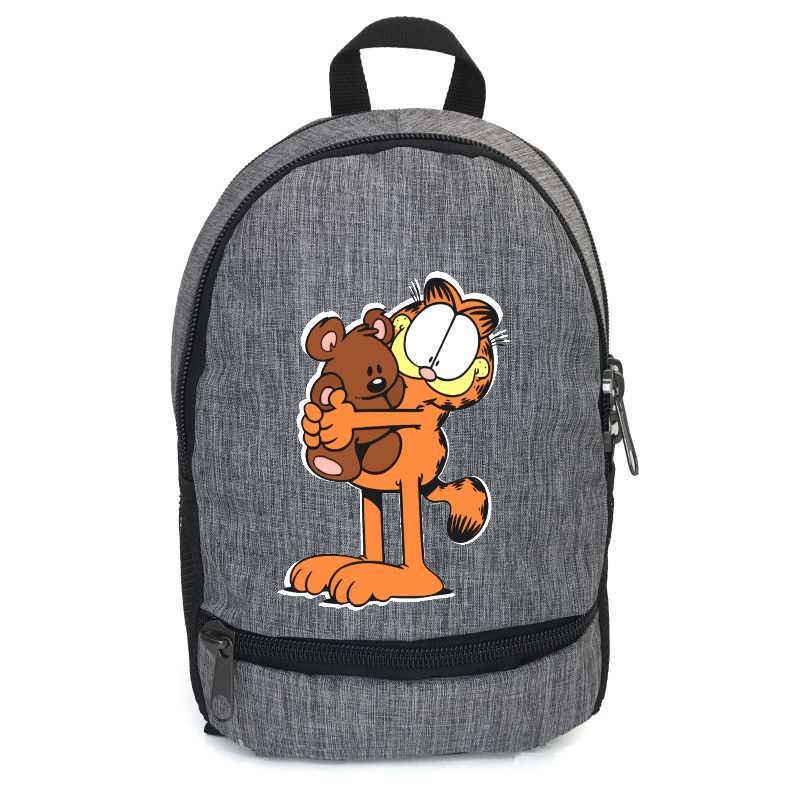 Школьный рюкзак Cappuccino Toys с принтом Garfild-002-28х13х35 см 12,5 л Серый (2236799116)