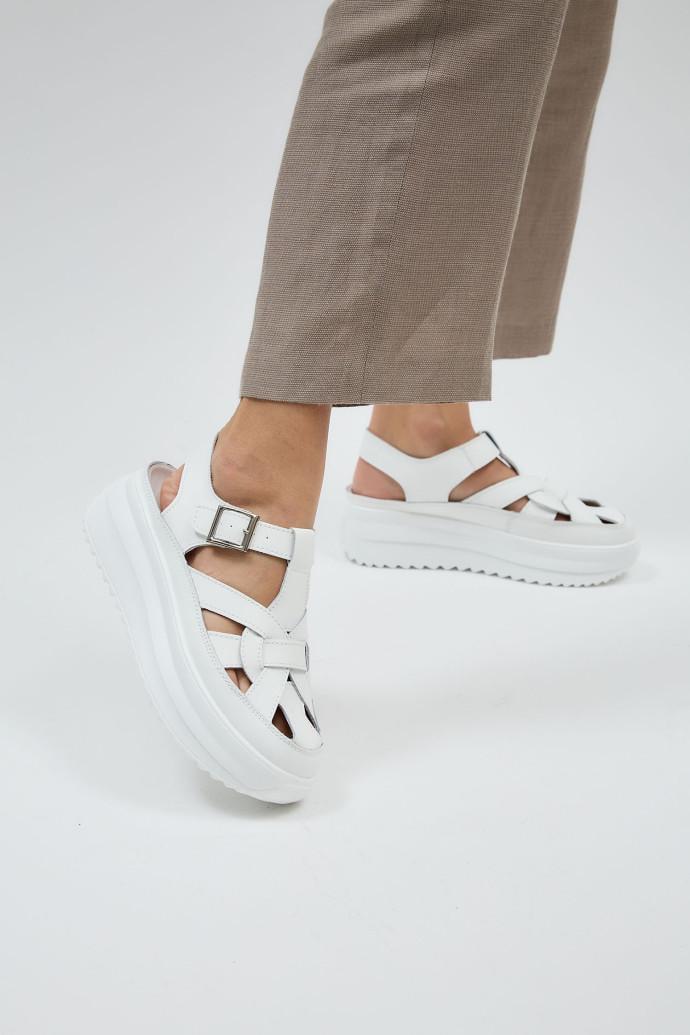 Сандалії жіночі LONZA на платформі р. 42 Білий (198408) - фото 4 Сандалії жіночі LONZA на платформі р. 42 Білий (198408) - фото 4