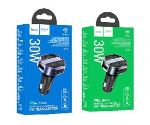 Модулятор FM Hoco E70 PD30W/QC3.0 car BT 30 Вт Black - фото 3