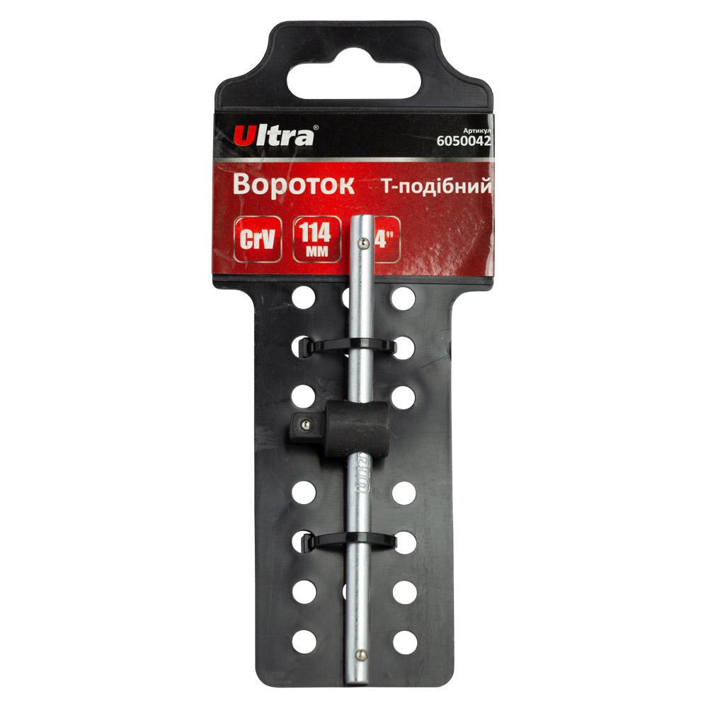 Вороток Ultra CrV Т-образный 1/4" 152 мм (6050042) - фото 3 Вороток Ultra CrV Т-образный 1/4" 152 мм (6050042) - фото 3