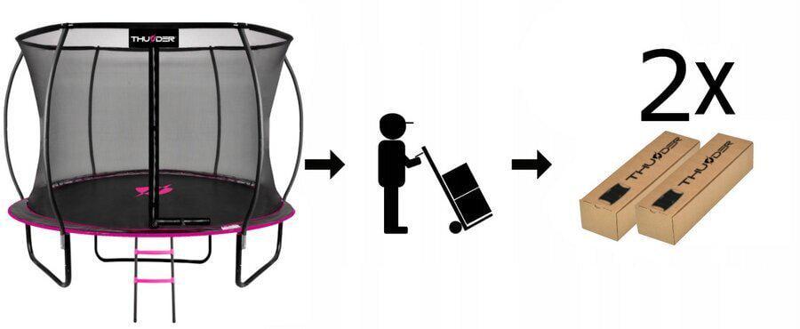 Батут Thunder INSIDE ULTRA с внутренней сеткой 10 футов 312 см Черно-розовый (407475) - фото 5 Батут Thunder INSIDE ULTRA с внутренней сеткой 10 футов 312 см Черно-розовый (407475) - фото 5