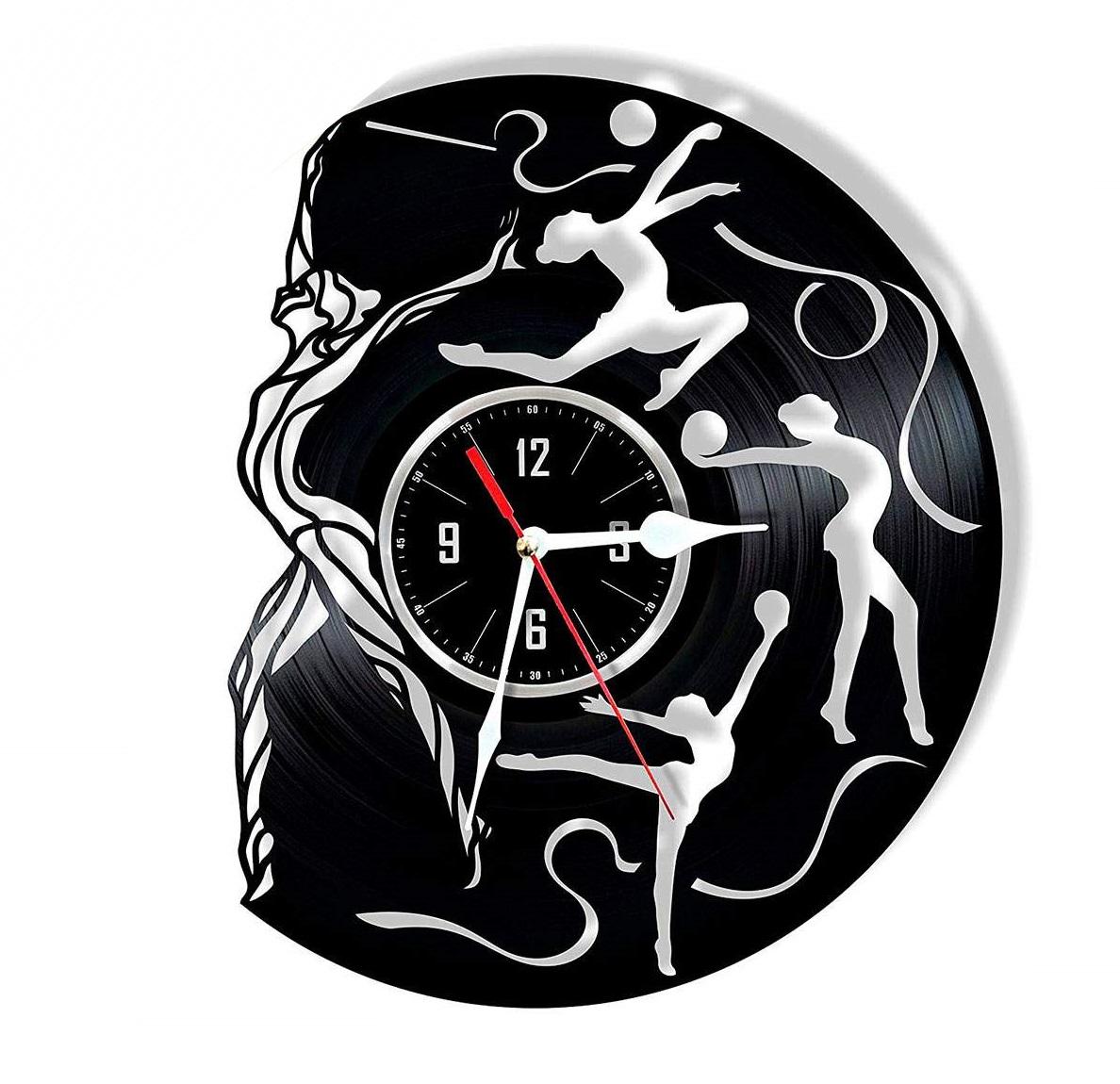 Часы настенные Художественная гимнастика 2163 из виниловой пластинки