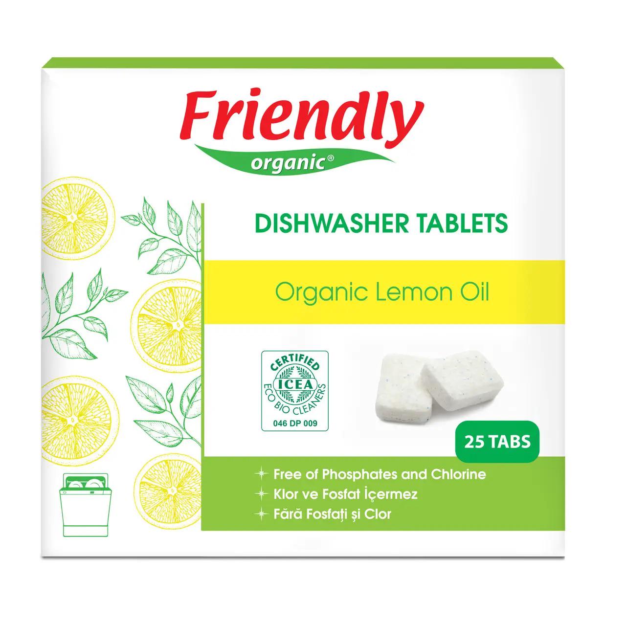 Таблетки Friendly Organic для посудомоечной машины органические 25 шт.