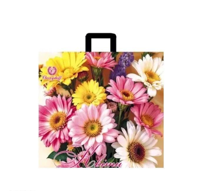 Пакет ПластикПак Розово-желтые герберы 38х34 см 100 шт. (0979)