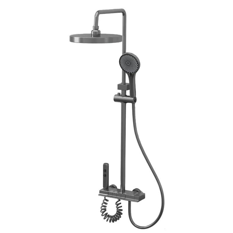 Душова колона із змішувачем Champion PBD-009-J з кнопковим перемикачем Graphite (CH6550)
