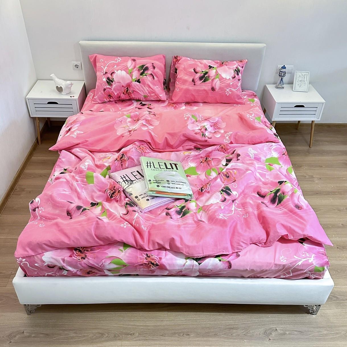 Постільна білизна Lelit полікотон полуторний Рожевий (P-0109)