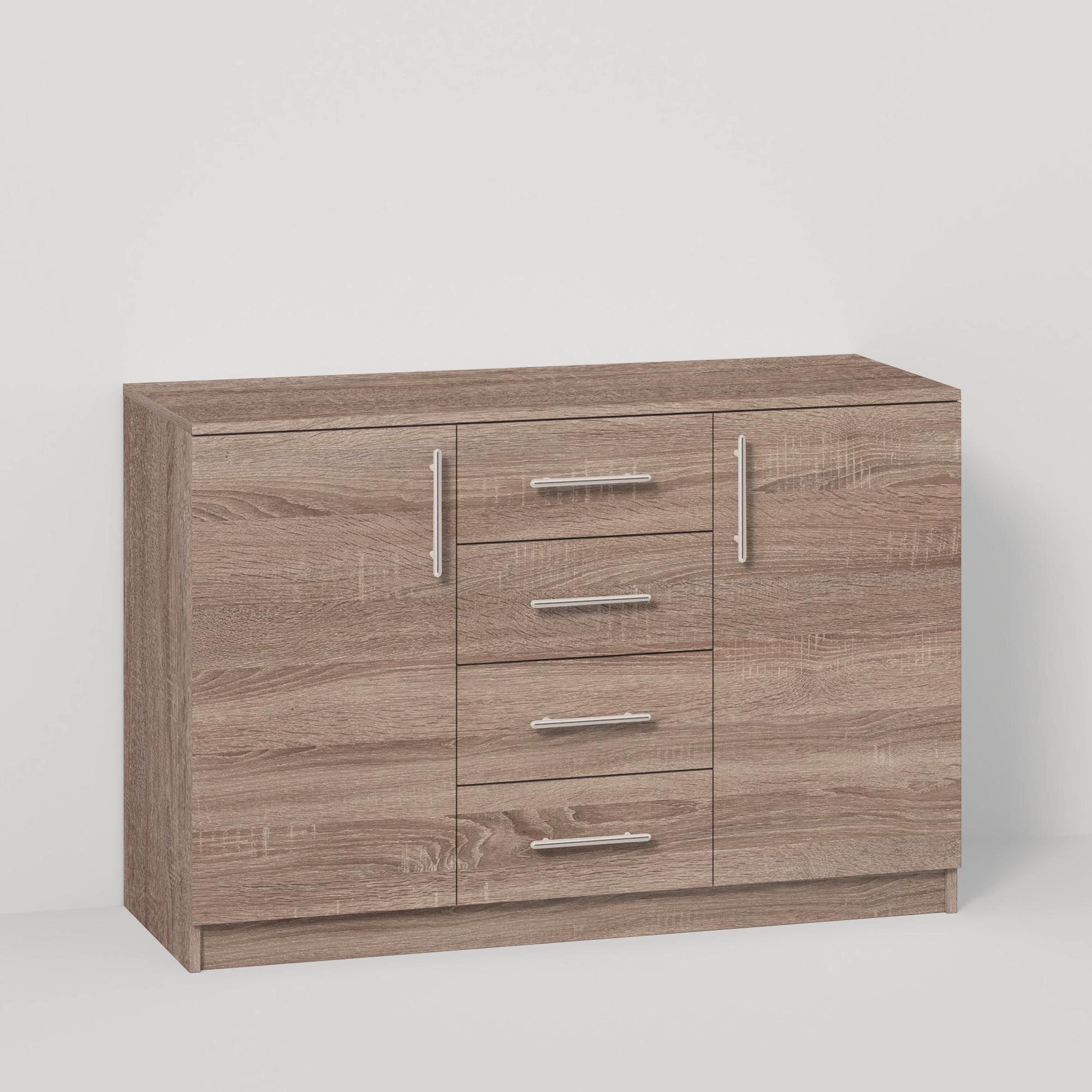 Комод Standart K4+2D 1200x450x800 мм Дуб Сонома Трюфель - фото 2
