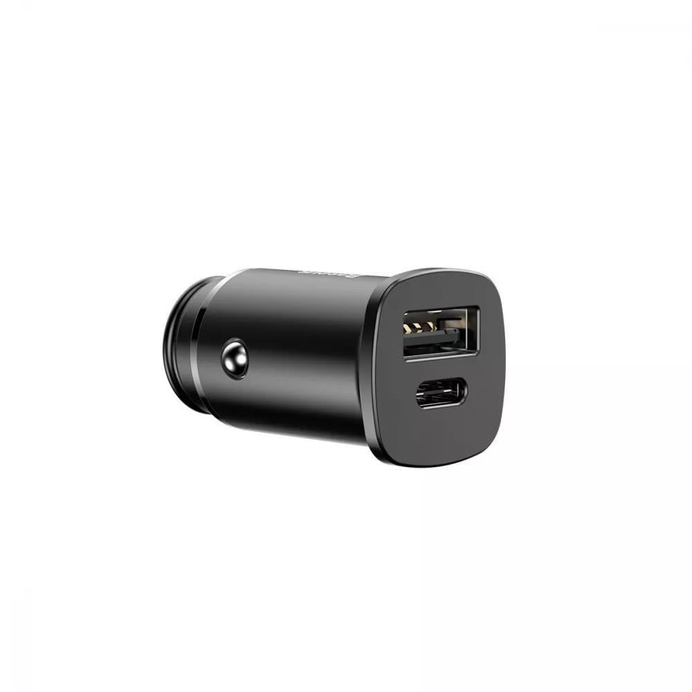 Зарядний пристрій автомобільний BASEUS Square Metal PD 3.0 QC 4.0+ 30W USB Type-C Black (15303952)