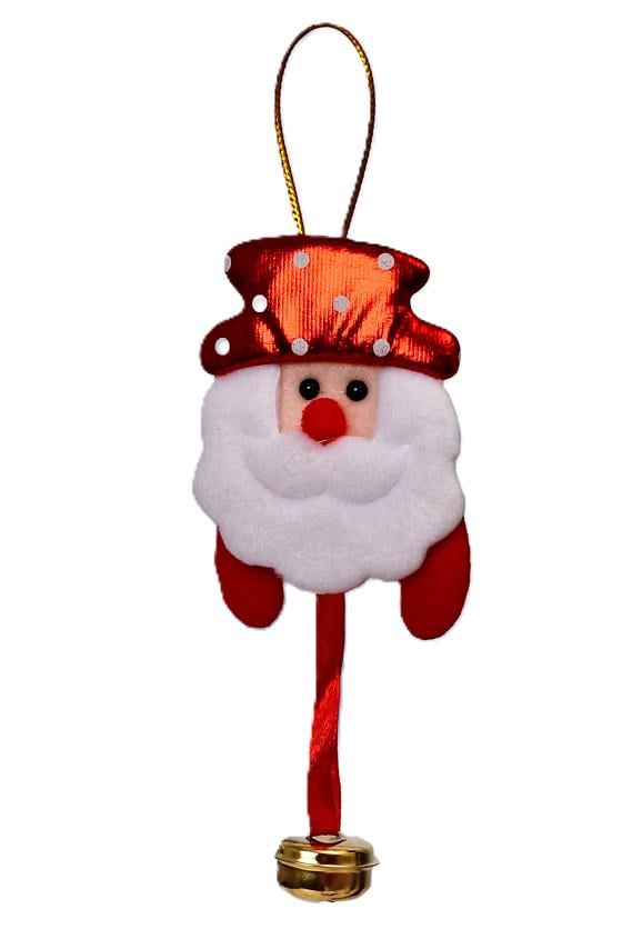Елочная новогодняя подвеска Santa&Co с колокольчиком 13 см Елочная новогодняя подвеска Santa&Co с колокольчиком 13 см