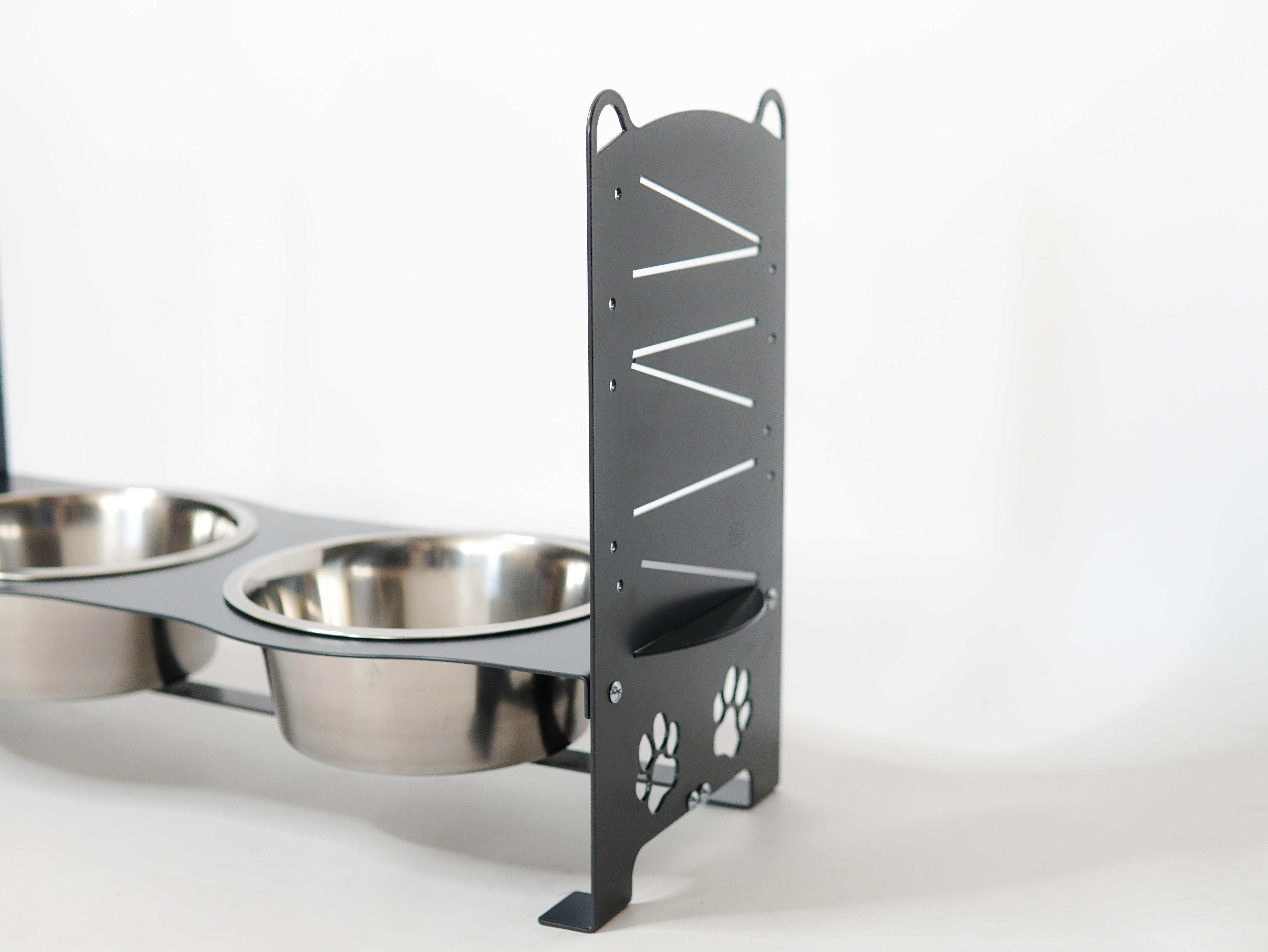 Кормушка для собак средних пород разборная-регулированная 122-293 мм 1,8 л Графитовый (27167071) - фото 9