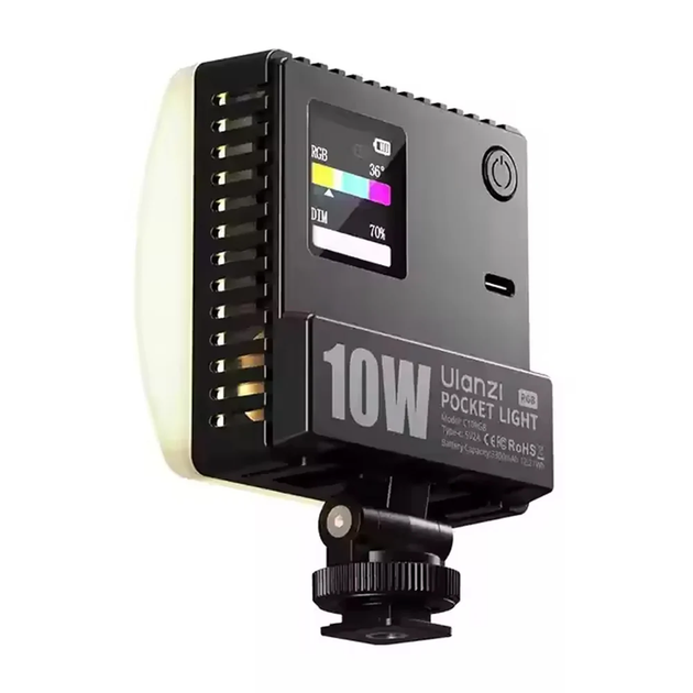 Накамерный свет Ulanzi C01RGB 10W Pocket light (KST-L205) Накамерный свет Ulanzi C01RGB 10W Pocket light (KST-L205)