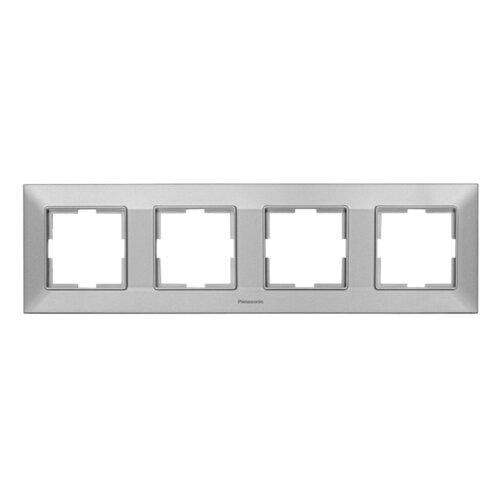 Рамка для розеток четырехместная горизонтальная Panasonic Arkedia Slim Серебристый (WNTF0804-2SL) Рамка для розеток четырехместная горизонтальная Panasonic Arkedia Slim Серебристый (WNTF0804-2SL)