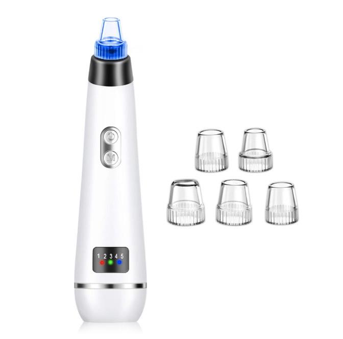 Вакуумный очиститель SUNROZ Blackhead Vacuum Remover пор лица 500mAh LED Белый (SUN4984) - фото 5