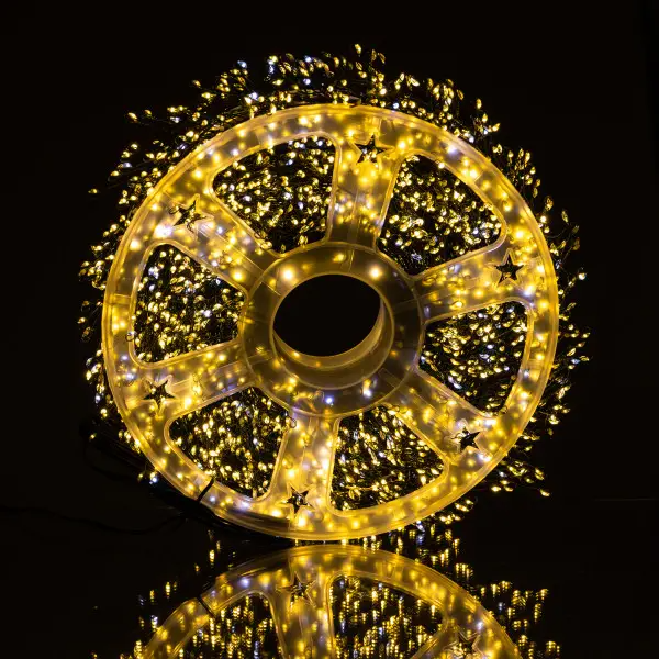 Гирлянда-нить Роса хвойная лапа 3000 LED 100 м зеленая нить Желтый - фото 5 Гирлянда-нить Роса хвойная лапа 3000 LED 100 м зеленая нить Желтый - фото 5