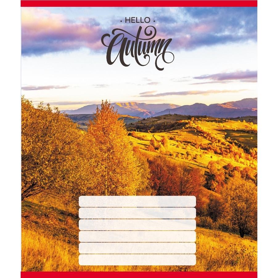 Шкільний зошит Привіт осінь 018-530117K-4 в клітинку 18 аркушів (RLT55205)