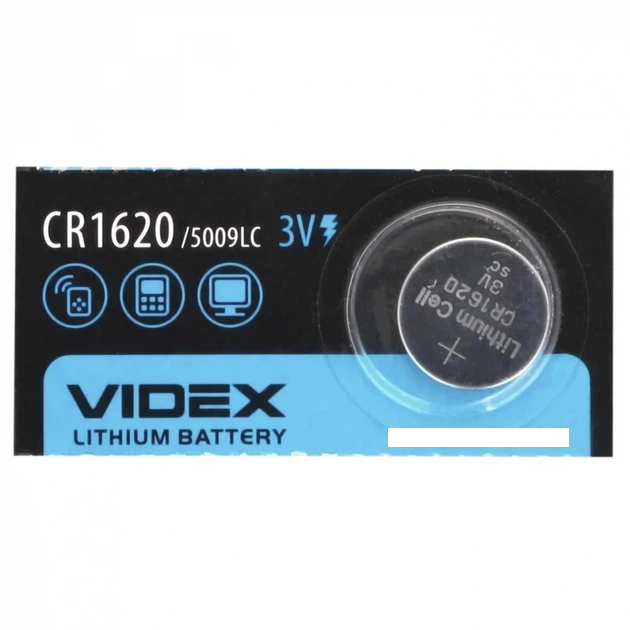 Батарейка литиевая Videx CR1620 3V 1 шт. (12)