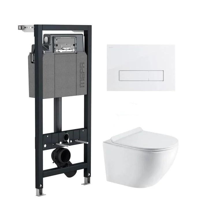 Комплект инсталляции REHAU MEPA P31 с подвесным унитазом Round Tornado Smart Slim Duroplast/Soft-close (RS299S97004RM)