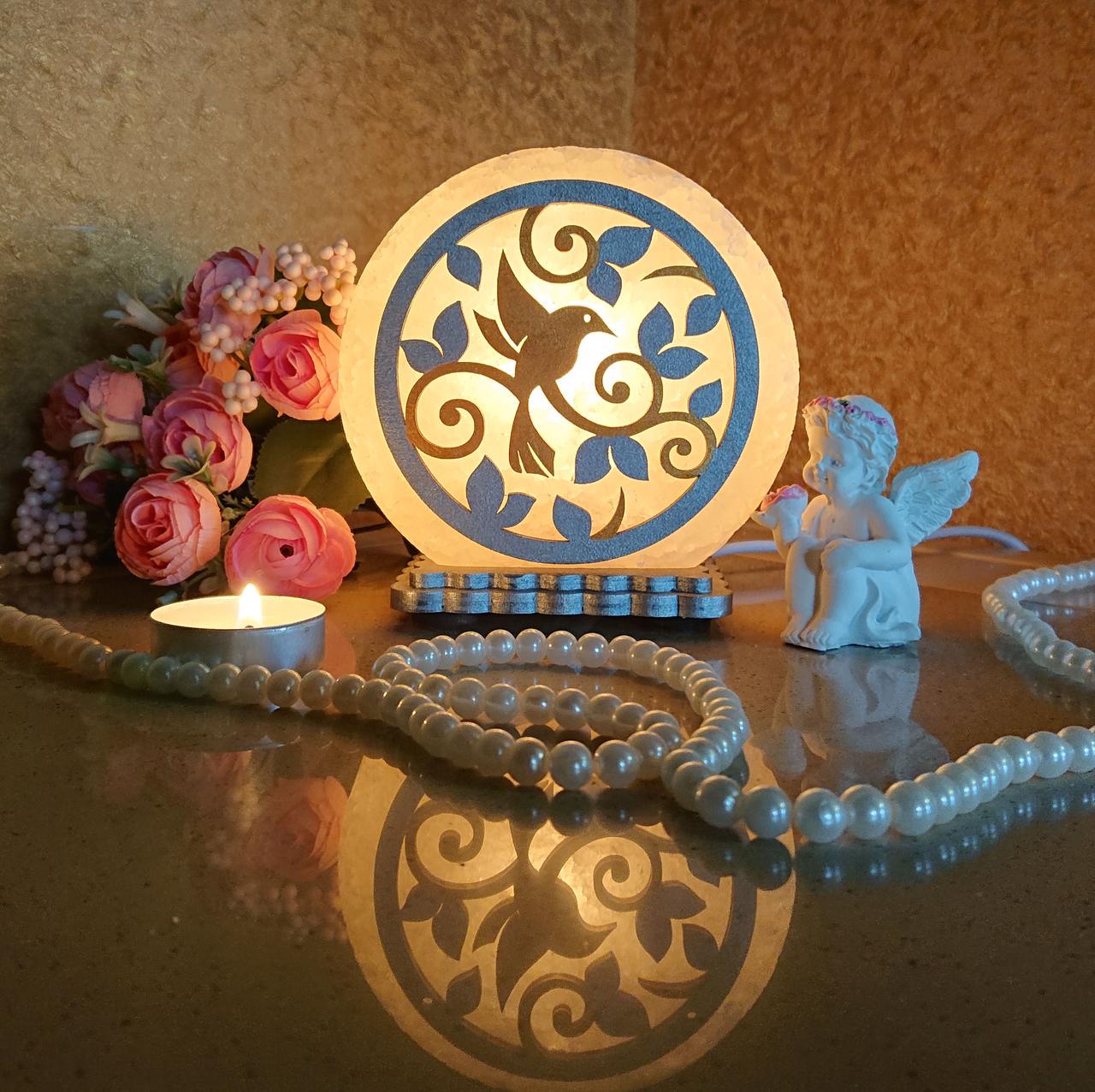 Соляной светильник Колибри (C-KM-0002-y)