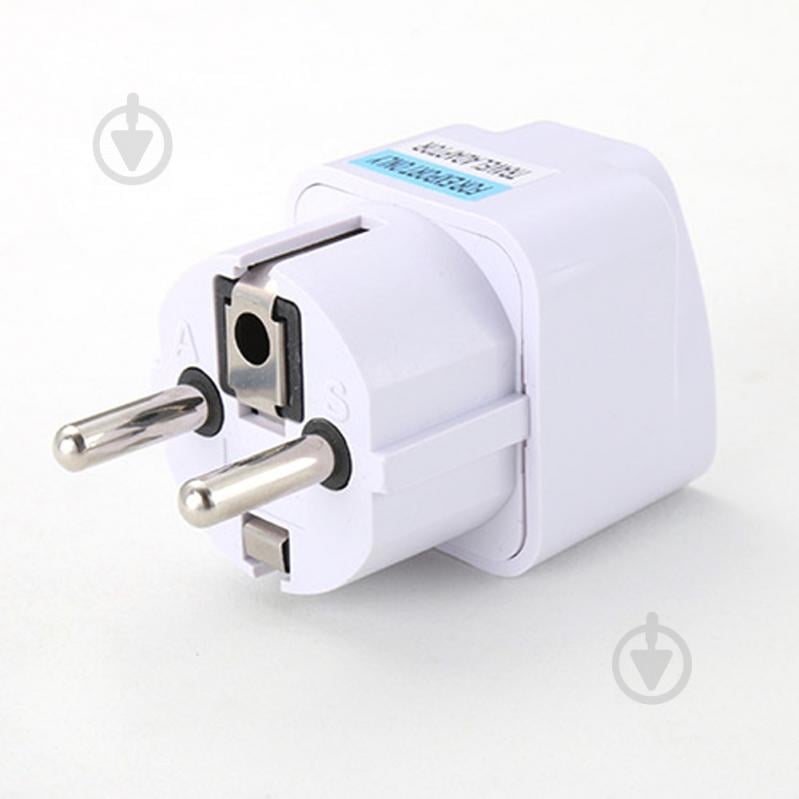 Переходник j-hel с US/UK/AU на EU вилку универсальный адаптер Белый (JUSUKAUEU)