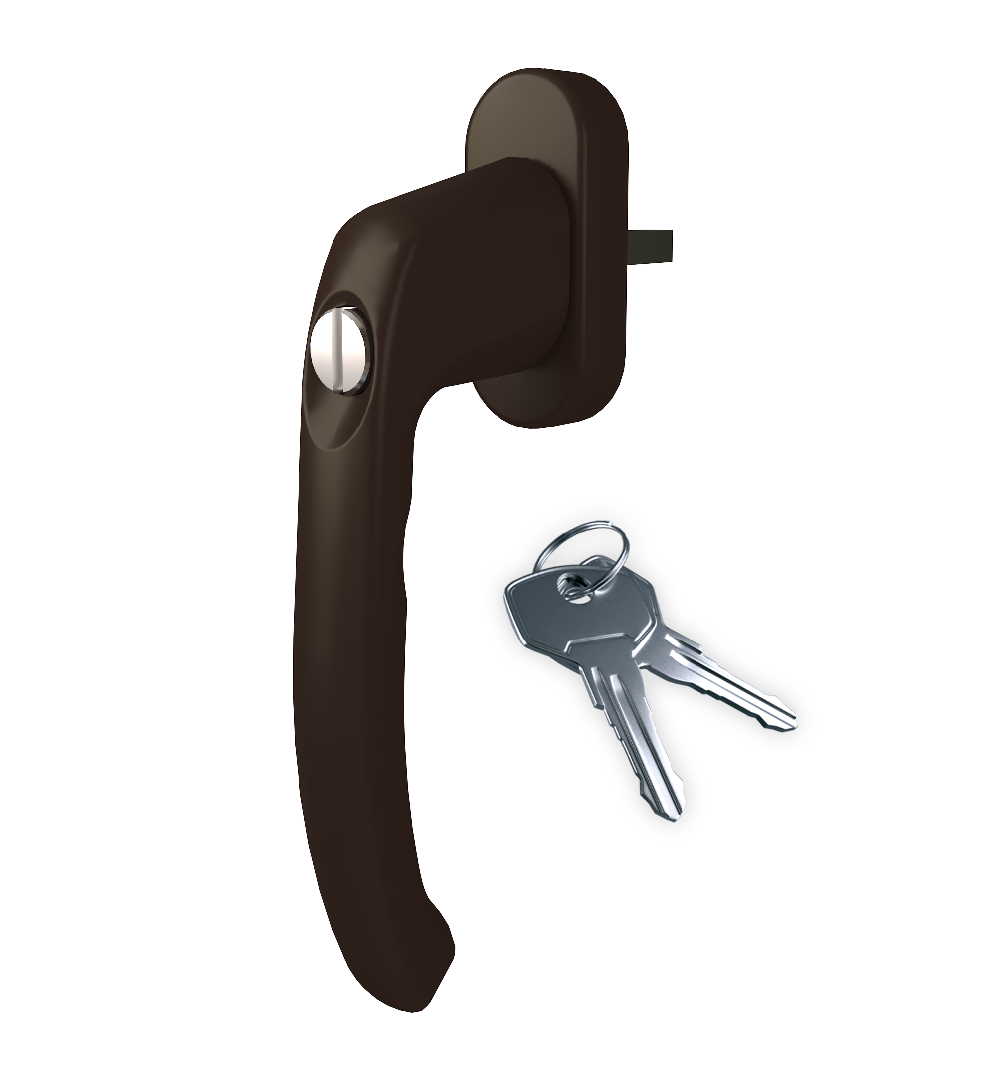 Ручка віконна ASTEX Antey із замком Коричневий