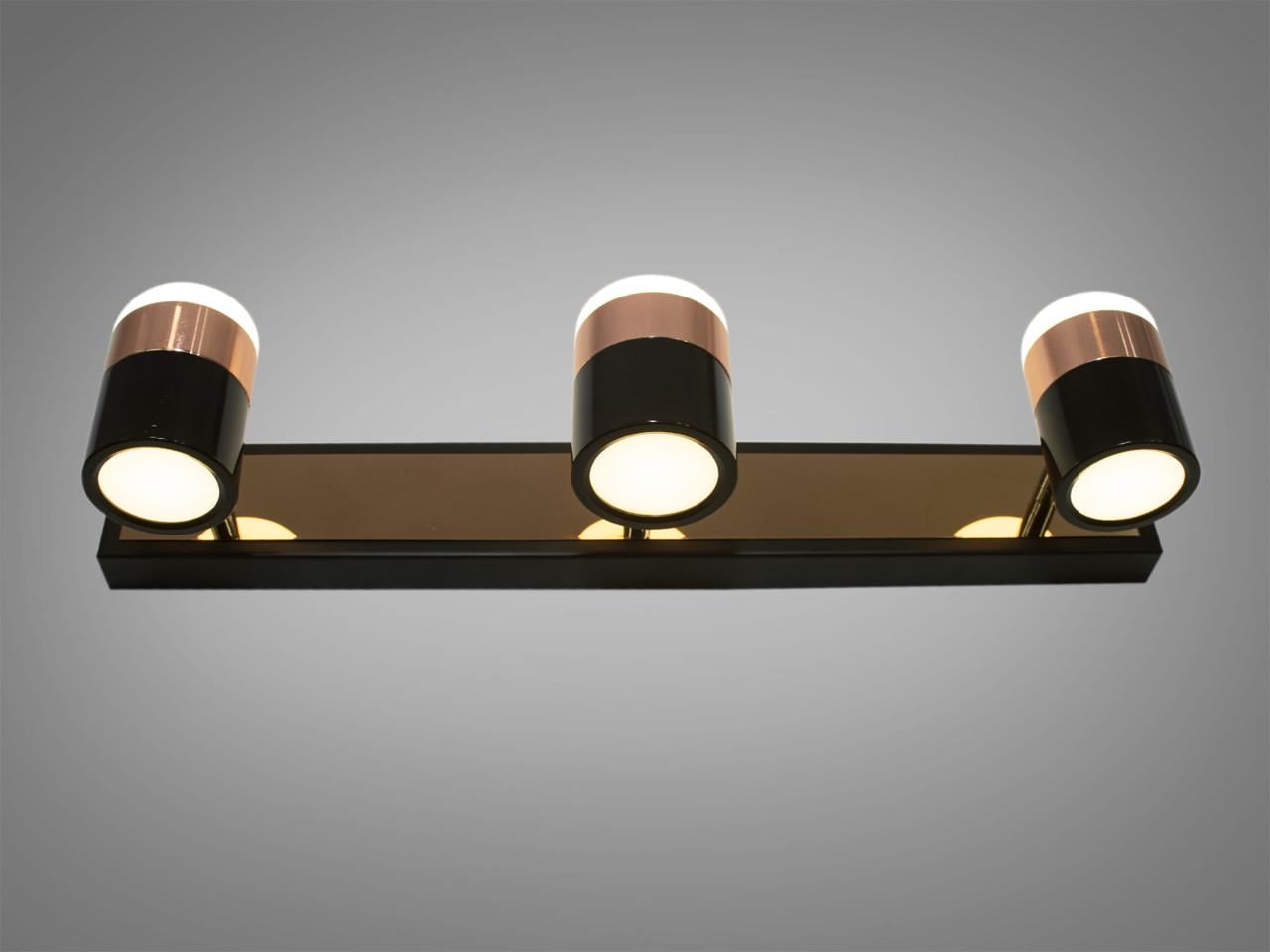 Подсветка для картин и зеркал в спальню 5871-3-LS 15W Черный/Золотой (2025990343)