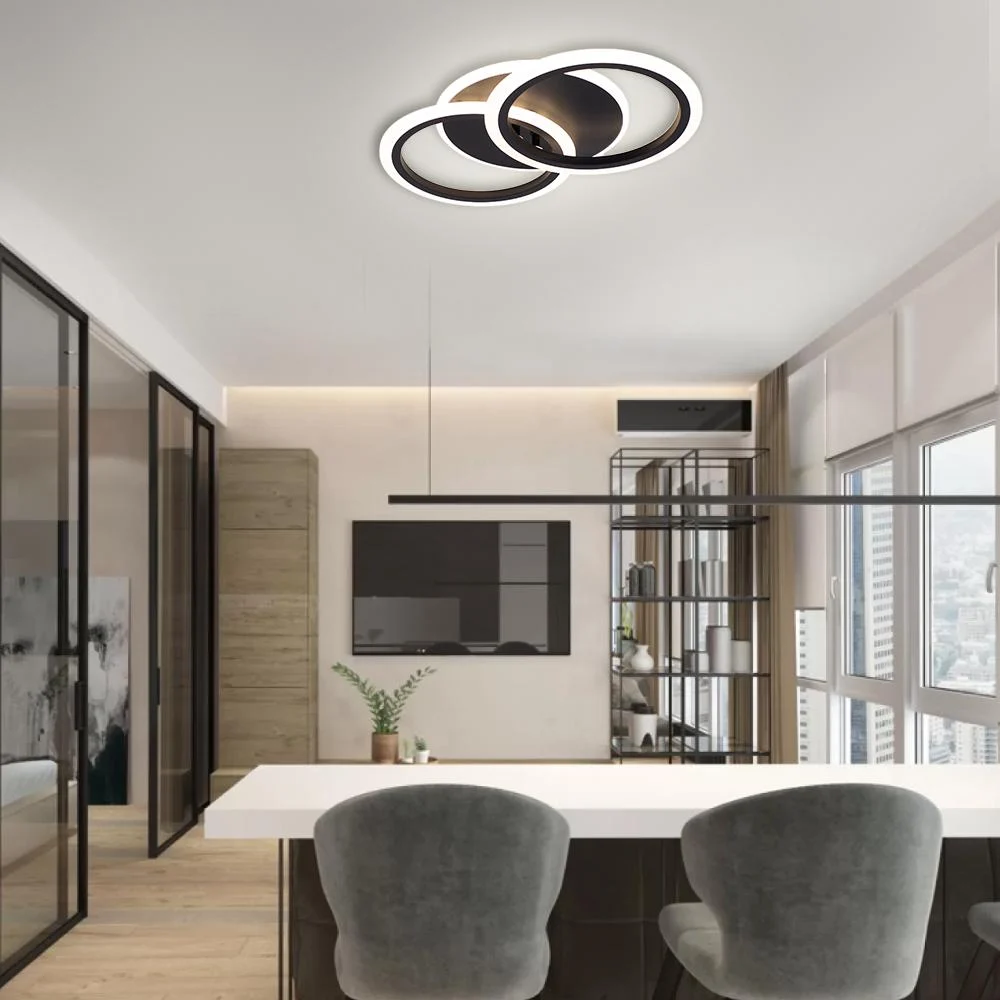 Люстра светодиодная ESLLSE MOKA 3R с пультом 60 Вт 440x250x70 мм Черный (10563) - фото 7 Люстра светодиодная ESLLSE MOKA 3R с пультом 60 Вт 440x250x70 мм Черный (10563) - фото 7