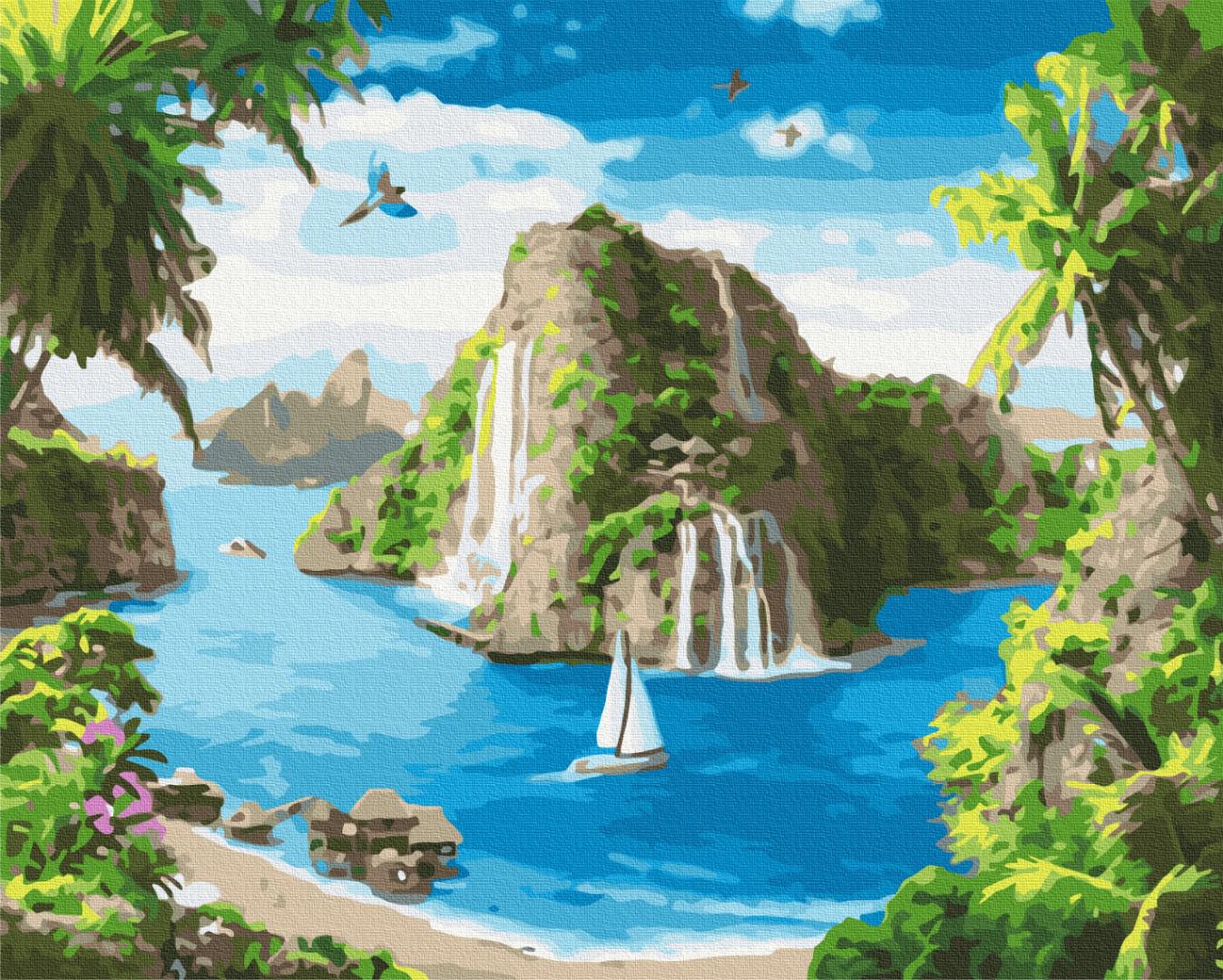 Картина по номерам Brushme Тропическая гавань 40х50 см (BS34675) Картина по номерам Brushme Тропическая гавань 40х50 см (BS34675)