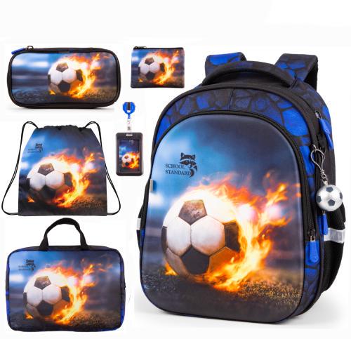 Школьный ортопедический рюкзак 6 в 1 для мальчика School Standard 38х30х18 см с Мячём для первокласника (SET 150-40)