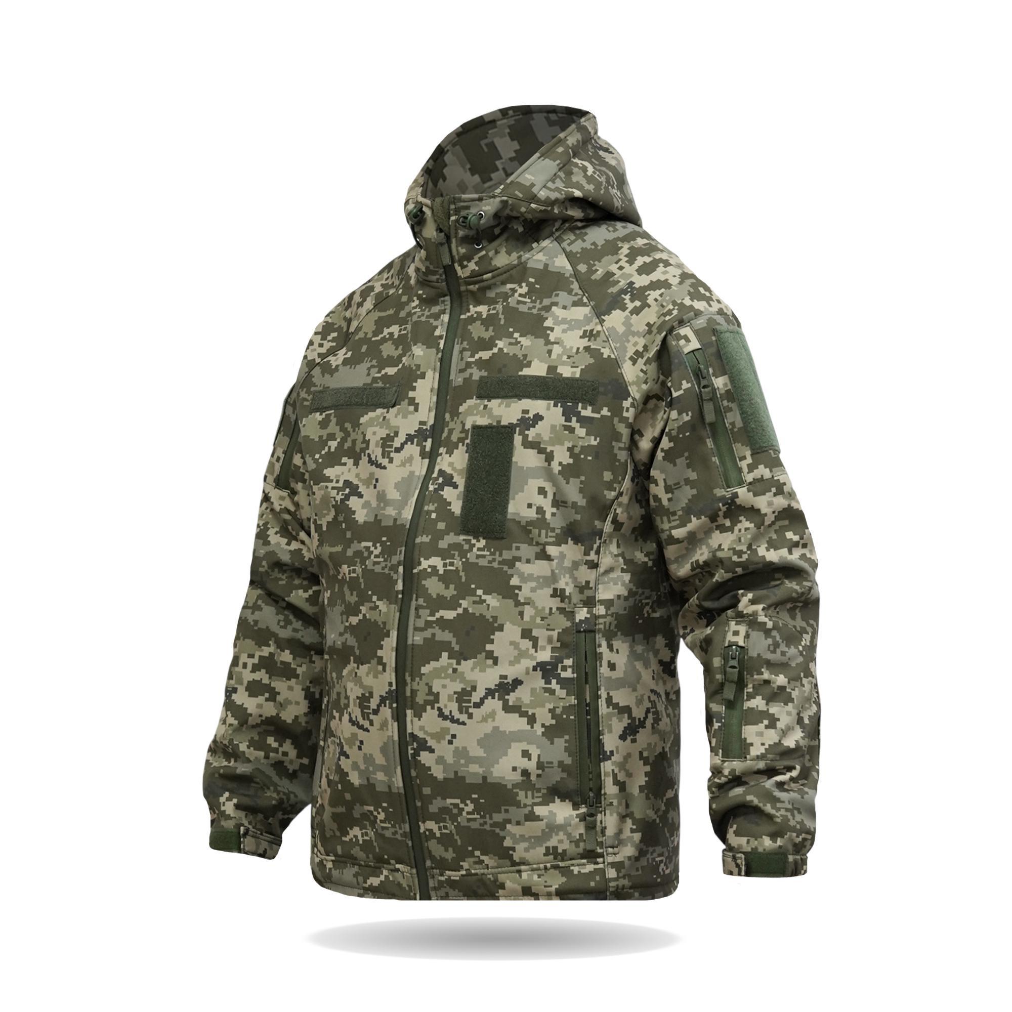 Куртка военная мембранная Windproof Softshell Pro с защитой от ветра и дождя XL Пиксель (7294-2-XL) - фото 2