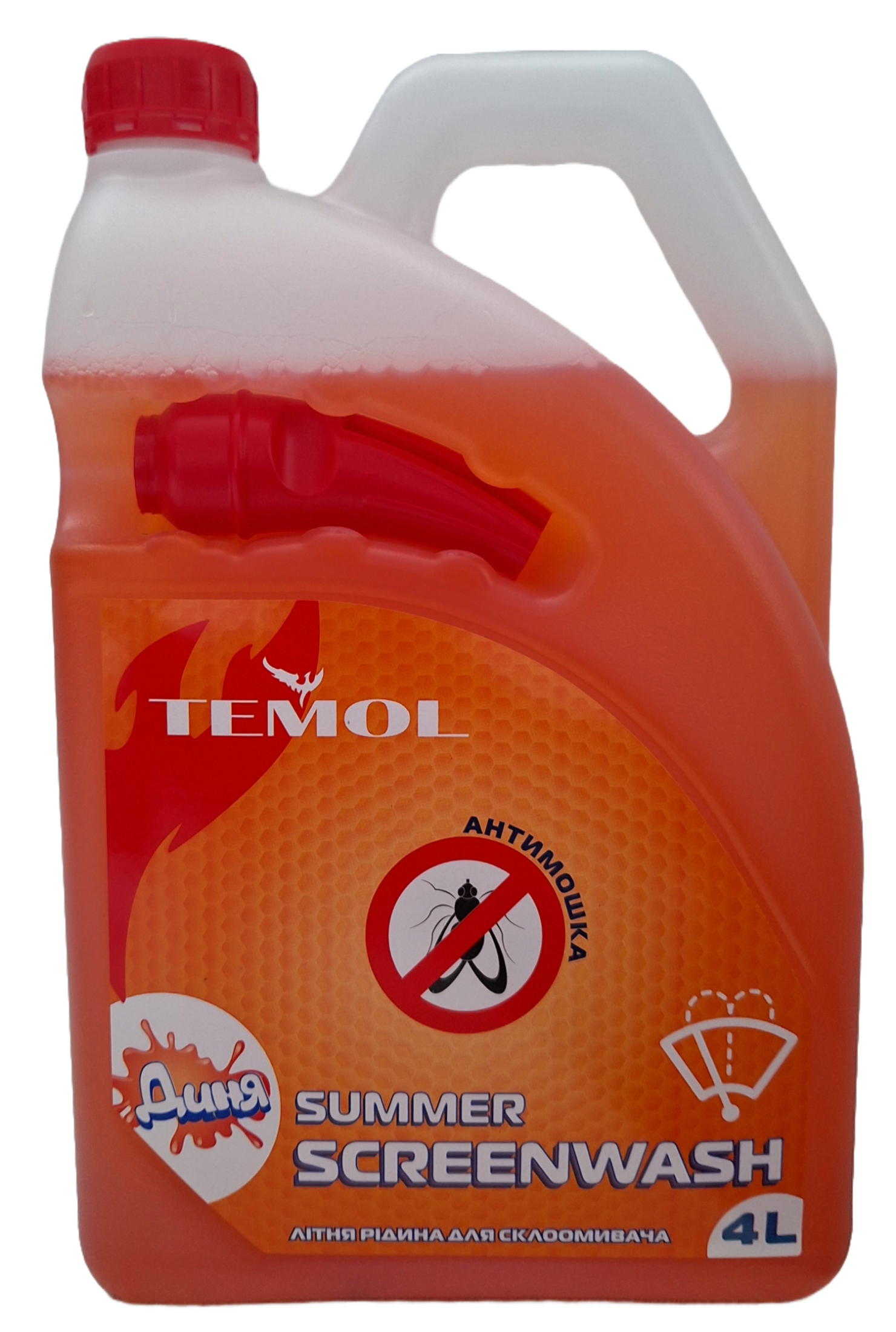 Омивач скла TEMOL Summer Screenwash 0 °C 4 л Жовтий