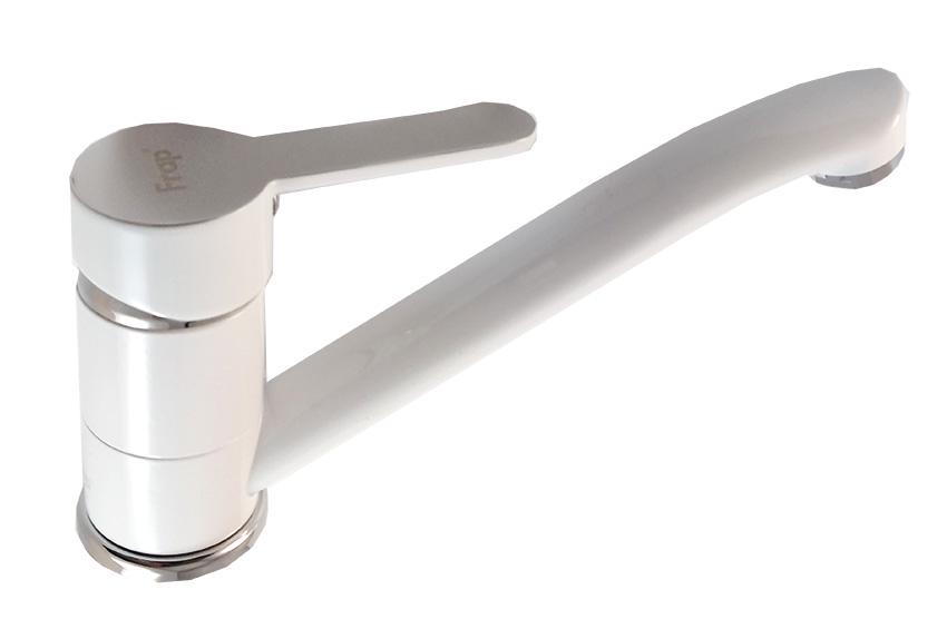 Змішувач для кухні Frap F4541 гусак 15 см Білий/Хром (34572)