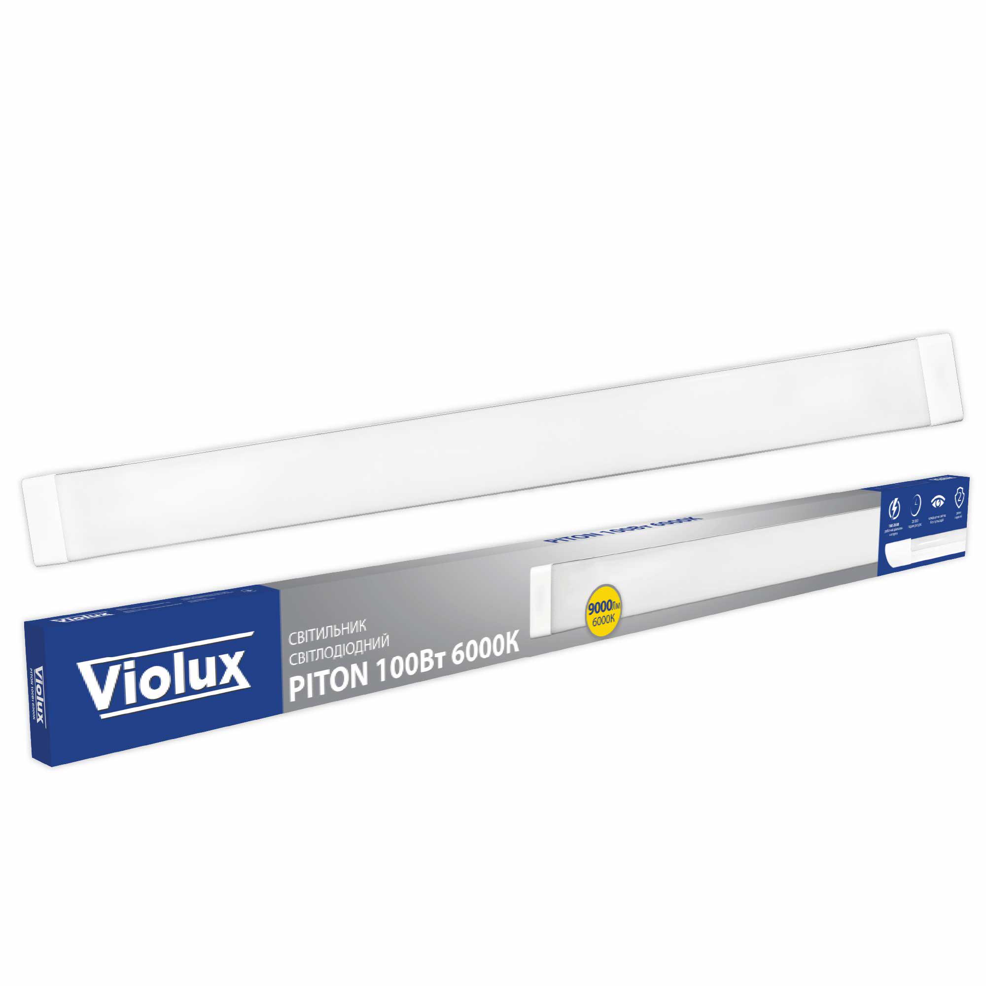 Лінійний світильник світлодіодний Violux PITON 100W 6000K 120 см 9000Lm (00000022166)