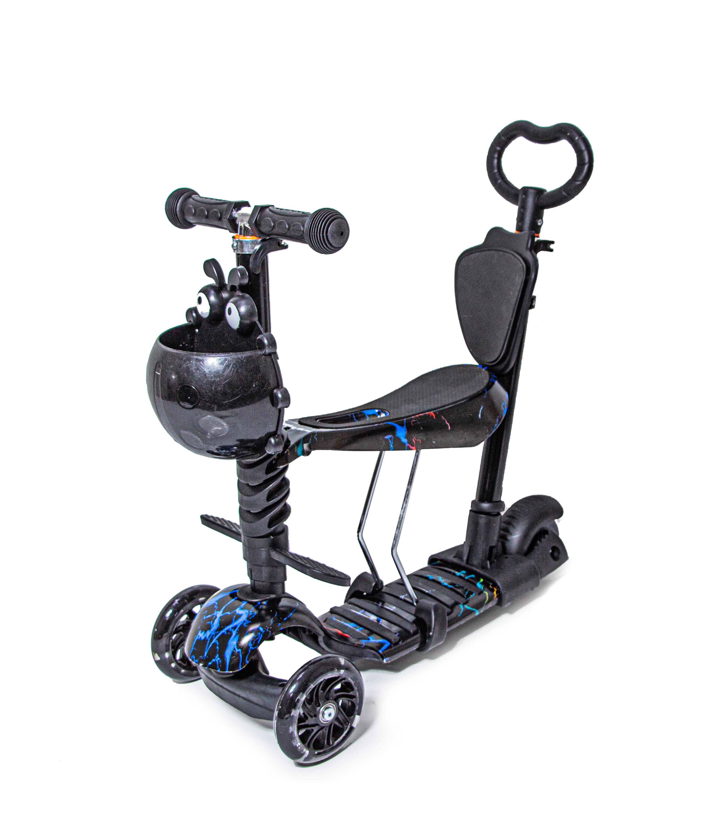 Самокат Best Scooter 5в1 с рисунком Lightning Black (89861739)