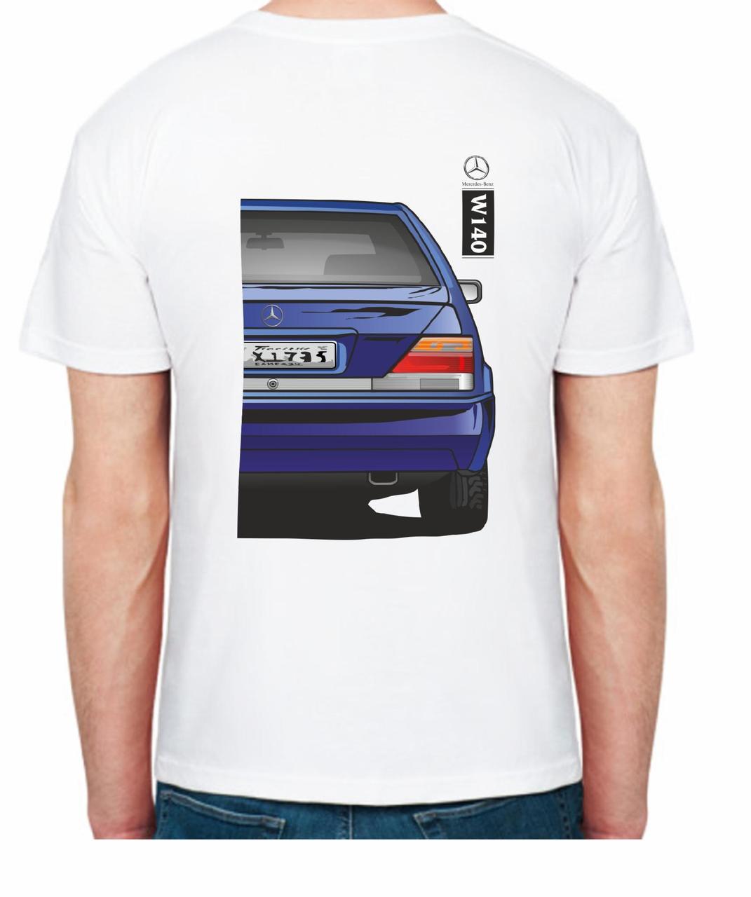 Футболка мужская Avtolife Mercedes-Benz W140 Stock FR 307340 L Темно-синий/Белый (2496231640) - фото 2 Футболка мужская Avtolife Mercedes-Benz W140 Stock FR 307340 L Темно-синий/Белый (2496231640) - фото 2