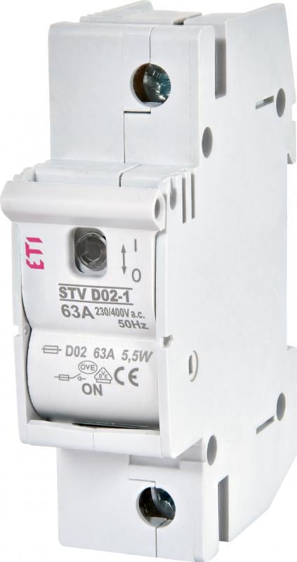 Держатель предохранителя ETI STV D02 1Р 63A 400В D02 (2271001)