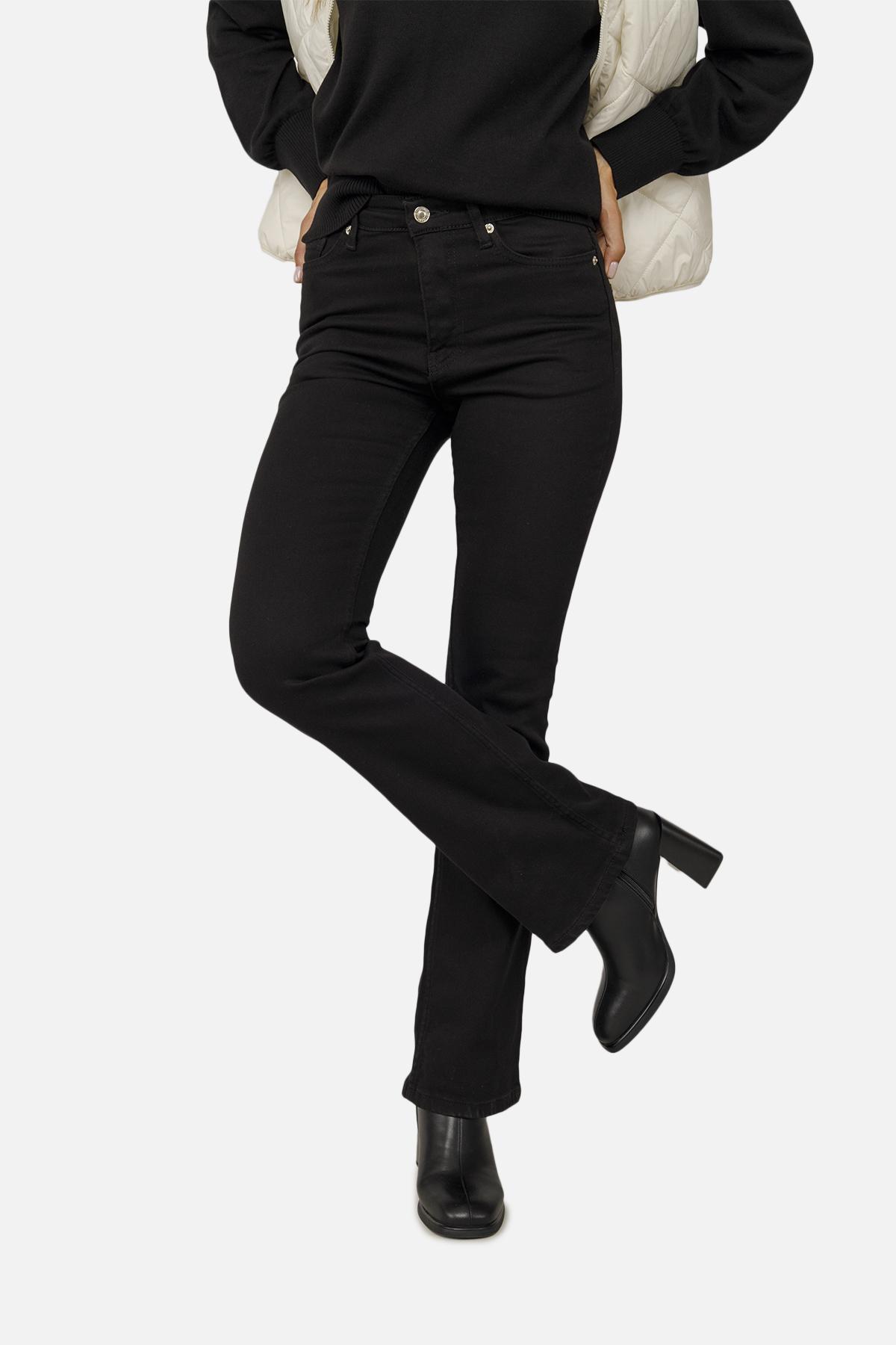 Джинси жіночі bootcut 42 Чорний (SKT001012641) - фото 2 Джинси жіночі bootcut 42 Чорний (SKT001012641) - фото 2