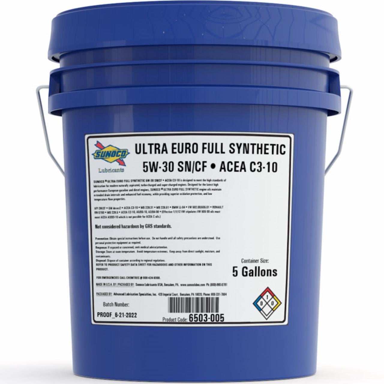 Моторное масло Sunoco Ultra Full Synthetic Euro 5W-30 18,93 л (6503-005)