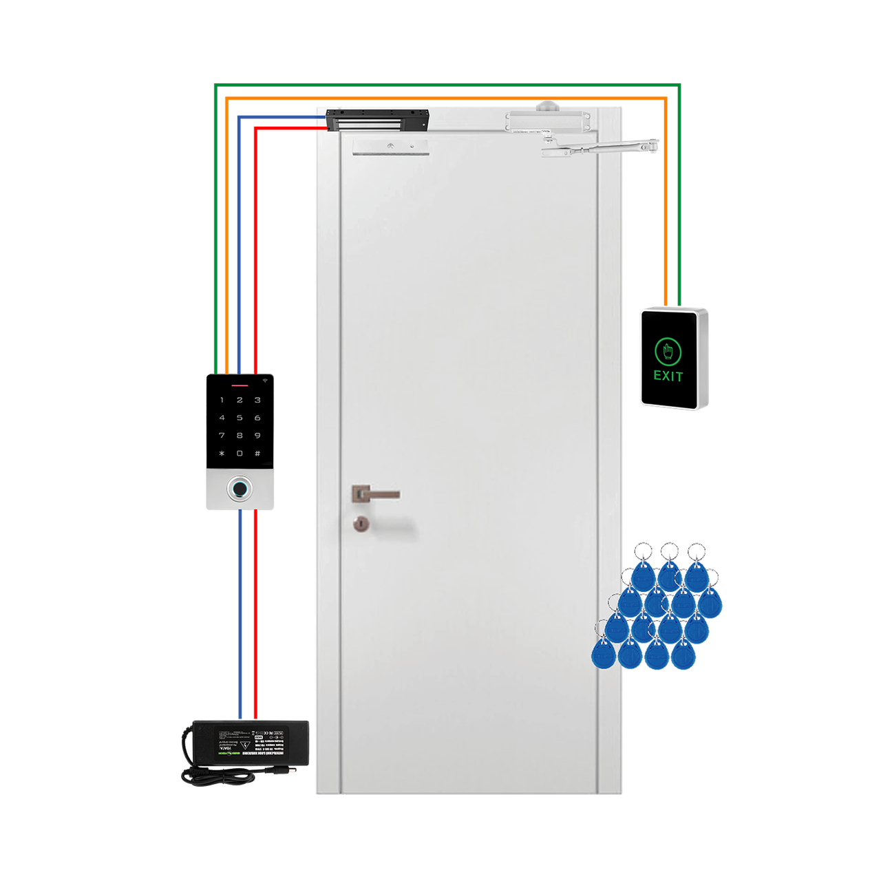 Комплект контроля доступа по отпечатку пальца GreenVision GV-510 биометрический WiFi Комплект контроля доступа по отпечатку пальца GreenVision GV-510 биометрический WiFi