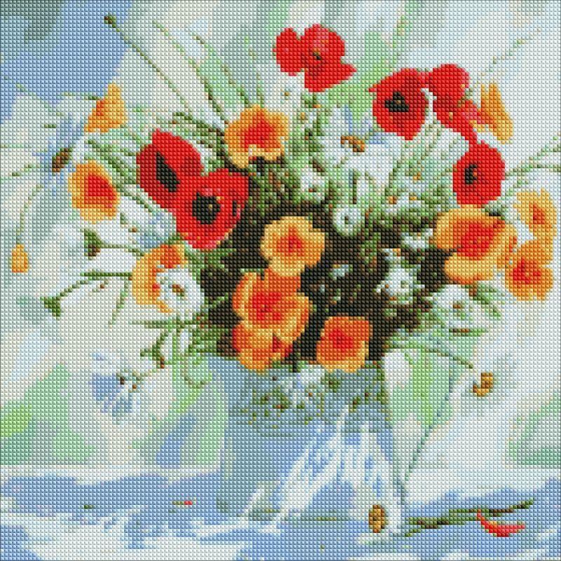 Алмазная мозаика Идейка Оттенки лета 40x40 см (AMO7075)