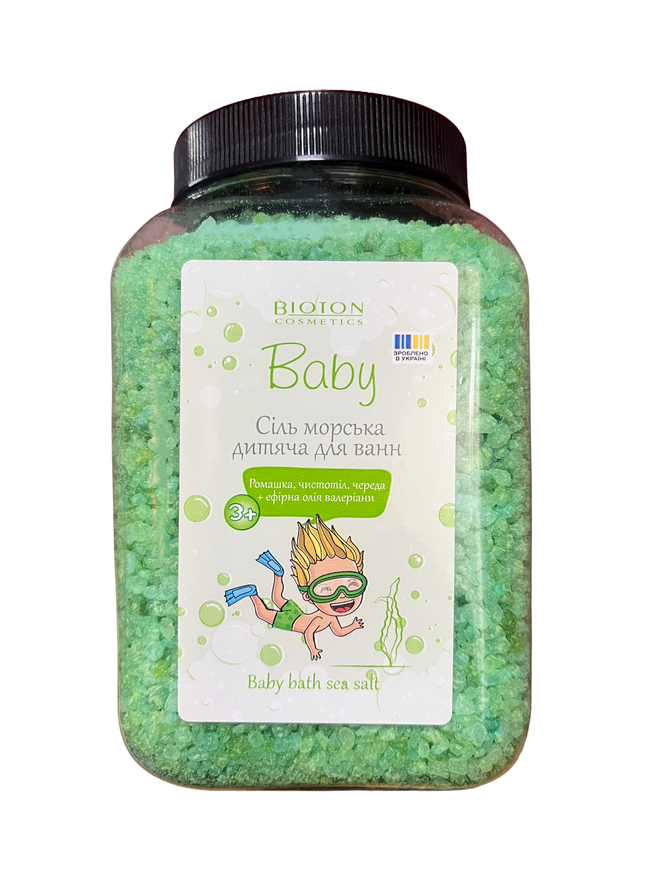 Соль для ванн детская Bioton Baby с экстрактами ромашки стада и чистотела 750 г (99568)