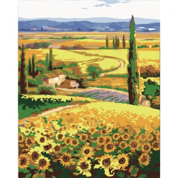 Картина по номерам Идейка Пейзаж Родные поля 40х50 см в термопакете (КНО2203-mt)