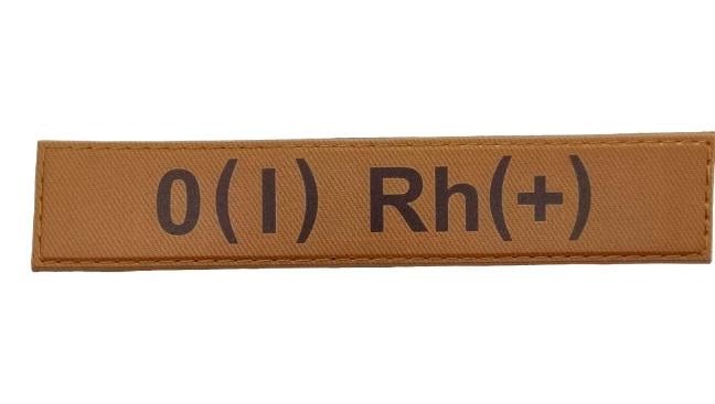 Нашивка група крові ЗСУ "O(I) Rh(+))" Койот (3578309)