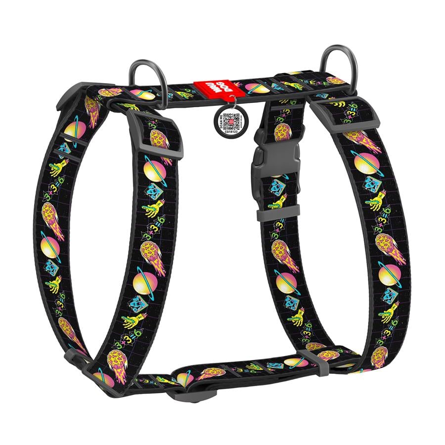 Шлея для собак анатомічна Waudog Nylon з QR паспортом Рік і Морті 3 XL 35 мм А 55-95 см/В 70-110 см Black (323-0282) Шлея для собак анатомічна Waudog Nylon з QR паспортом Рік і Морті 3 XL 35 мм А 55-95 см/В 70-110 см Black (323-0282)
