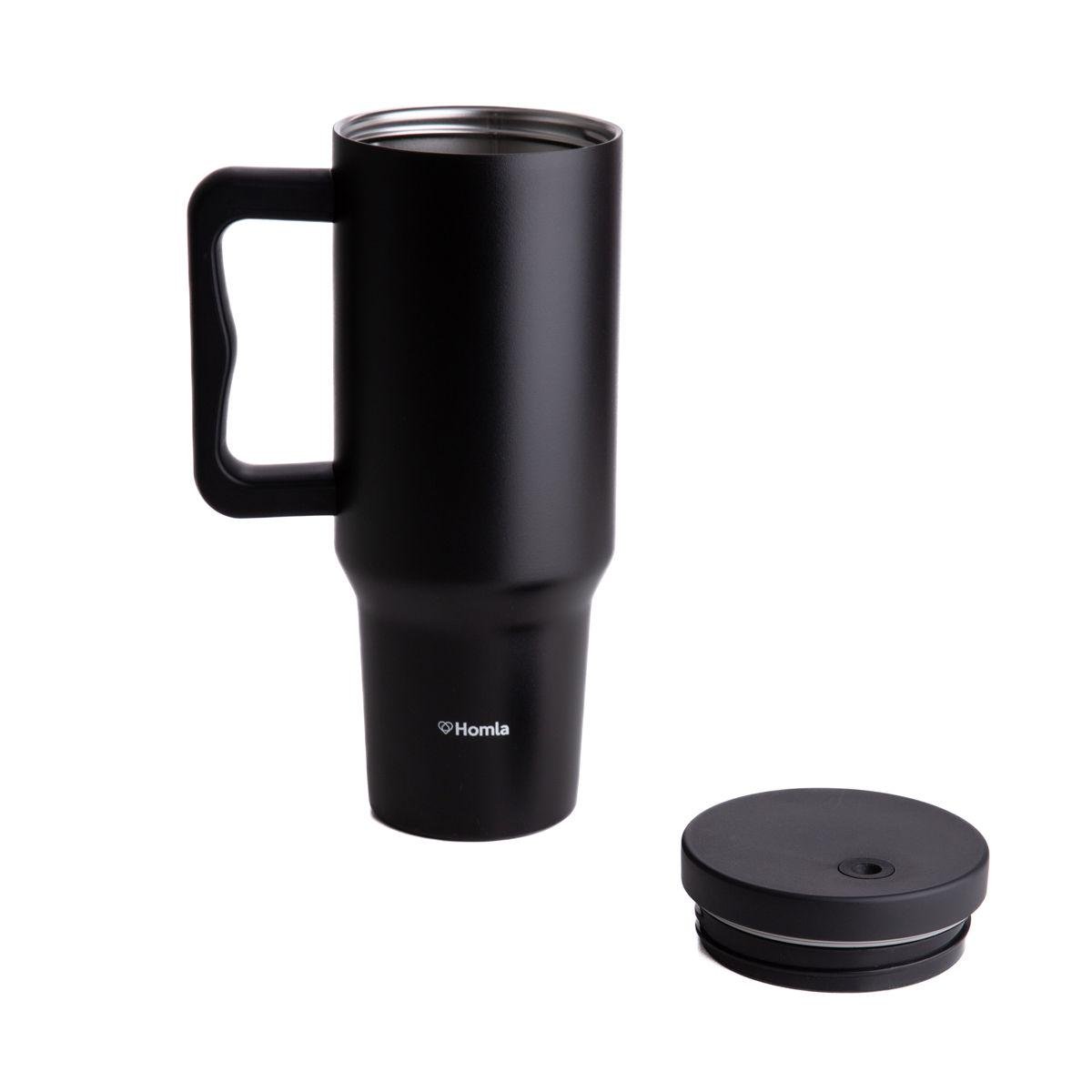 Термокружка с трубочкой Homla LUZZY 1,2 л Черный (234112) - фото 2