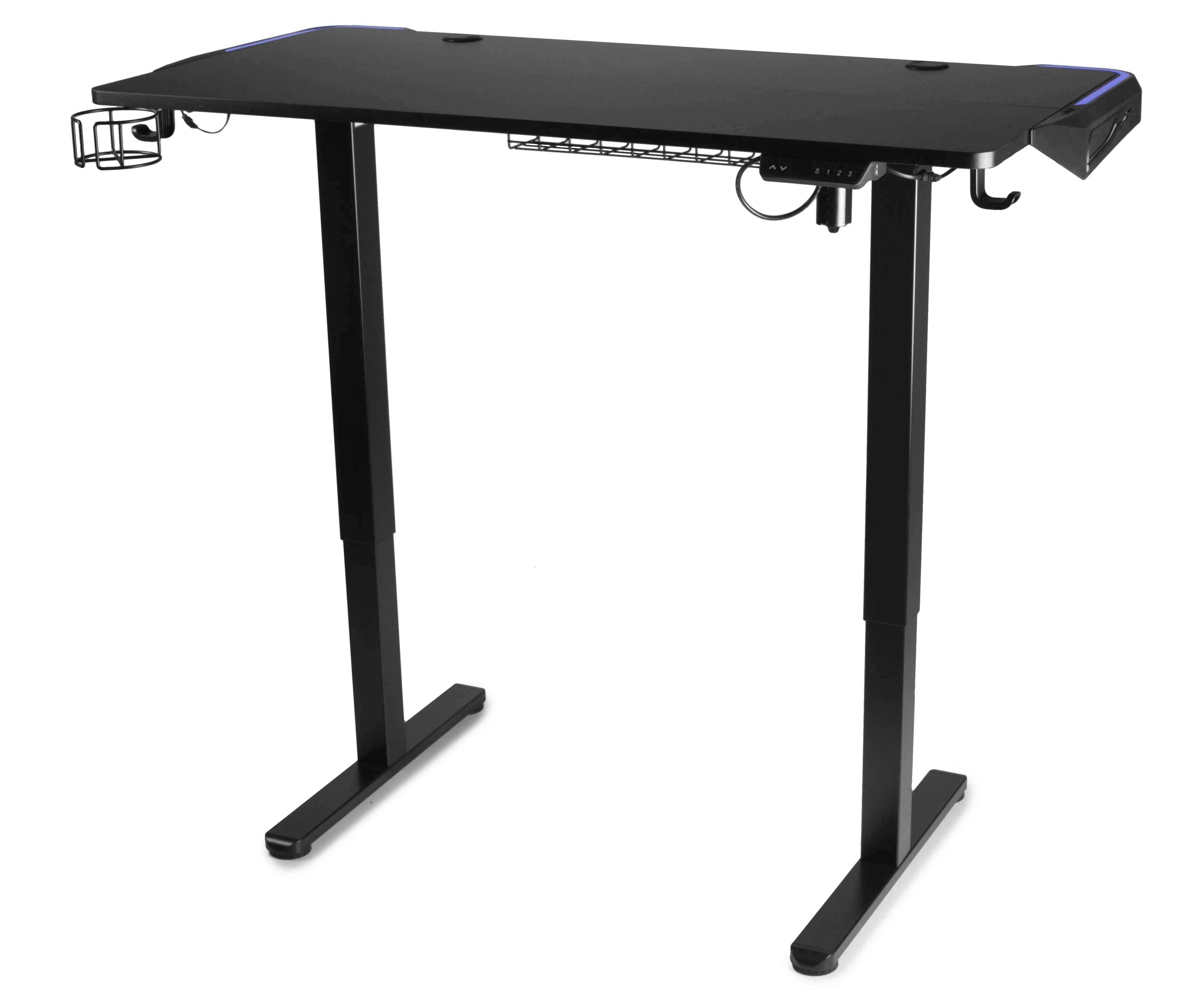 Стол компьютерный регулируемый Barsky StandUp Game RGB-LED 1200х600 Black (BST-01led)