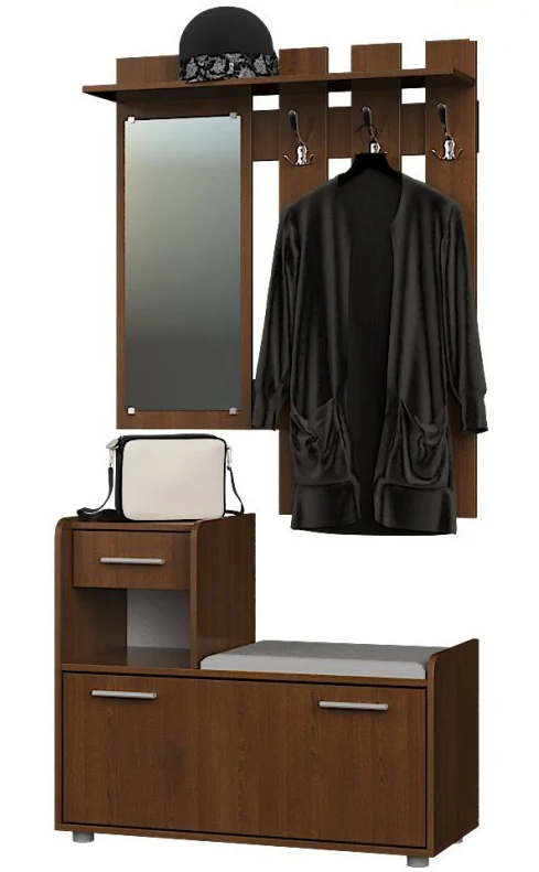 Прихожая Эверест Тандем с распашным шкафом ШП-1 Орех (EVR-2356)