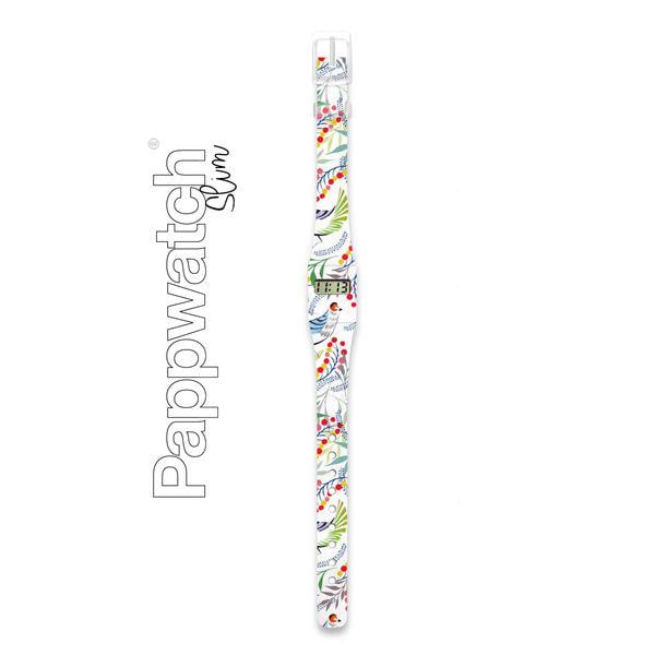 Наручные бумажные часы Pappwatch Florality Bird Slim женские Электронные (ILP - FLORALITY BIRD Slim) - фото 2