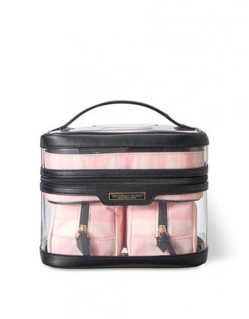 Набор косметичек Victoria's Secret Train Siganture stripe 4в1 Розовый (2046010376)
